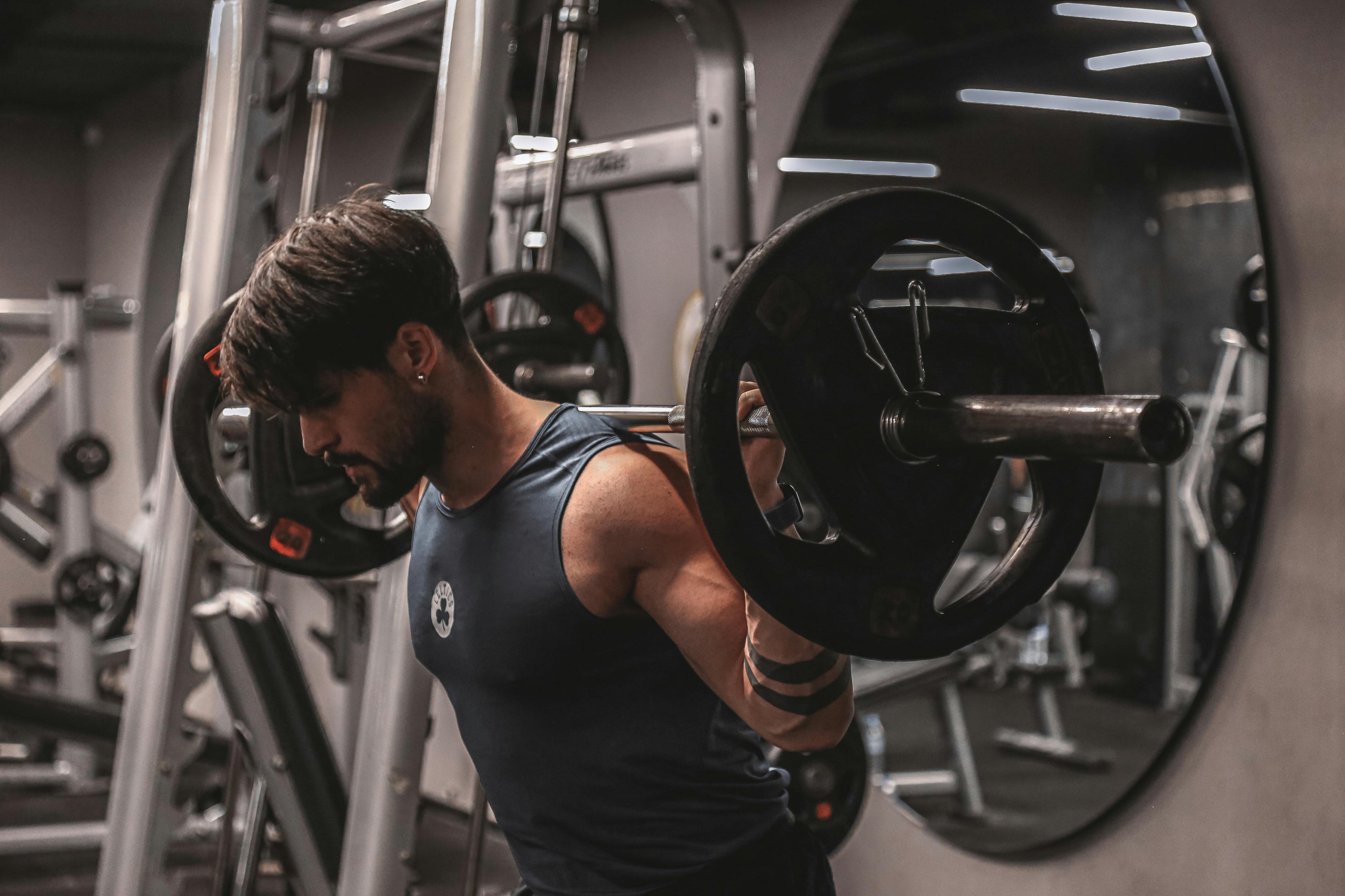 Man lifting weights