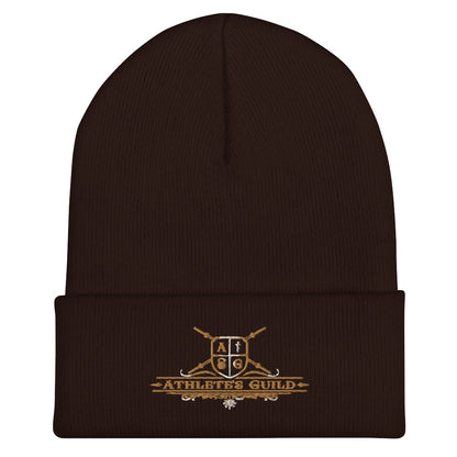 cuffed beanie brown front