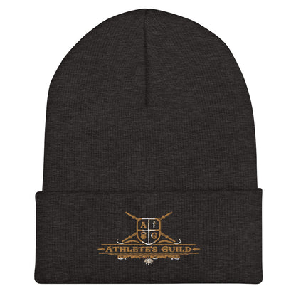 cuffed beanie dark grey front