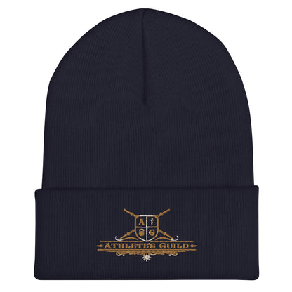 cuffed beanie navy front