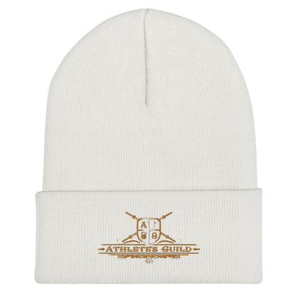 cuffed beanie white front